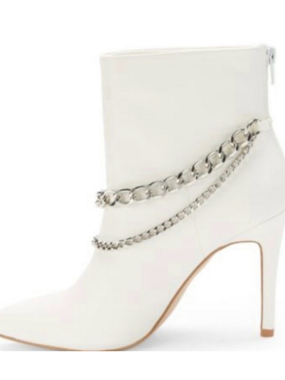 BCBGeneration Hardia Stiletto Ankle Boot in ivory/white